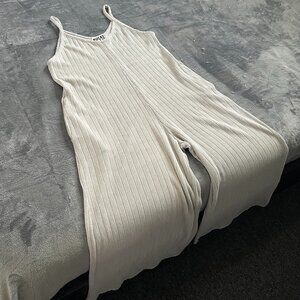 Bucketlist Gray Ribbed Knit Jumpsuit